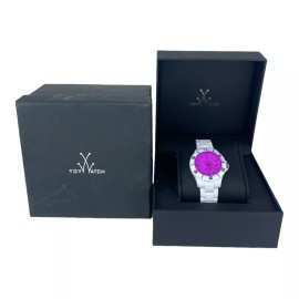 ToyWatch Toy Watch White & Violet Plasteramic Watch FL01WHVL