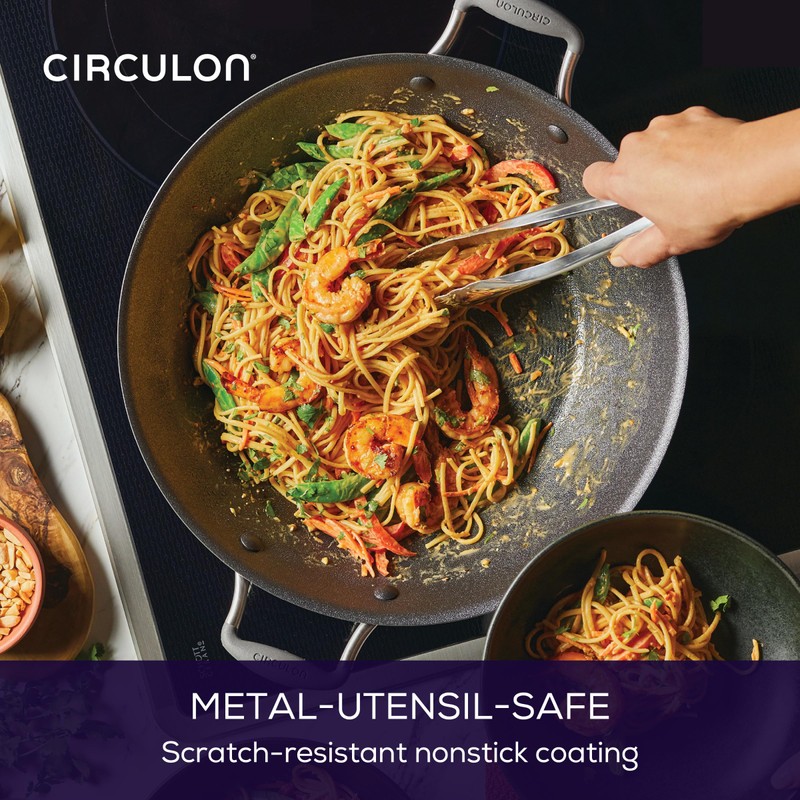 Circulon A1 Series with ScratchDefense Technology Nonstick Induction Wok with