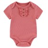 Ruliby Baby Girl Bodysuit and Pant Set Ribbed Soft Infant