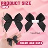 50PCS Black Satin Ribbon Bows 2 inch Self Adhesive Satin