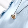 CUPENDA Turquoise Seashell Locket Necklace Sterling Silver Seashell Locket Necklace