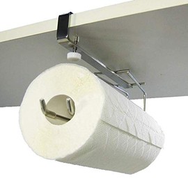 Kitchen Paper Holder, One-Handed, 18-8 Stainless Steel, No Drilling Required, Made in Japan, Kitchen Paper Stand, Hanging