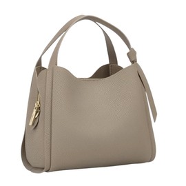 Seizar Women's Shoulder Bag, Brand, Popular 50s Large Capacity, Cute, Cross-body Design, Lightweight, Travel, Luxury Genuine Leather, 5 Colors, gray