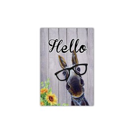 Meltelot Welcome To Farm Garden Flag, Summer Farmhouse Outside Yard Decor, Decoration for Donkey Farm Holiday Party Vertical Double Side 12x 18 Inch