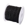 Cheriswelry 5m Black Stainless Steel Textured Cable Chains 3x2mm Unwelded