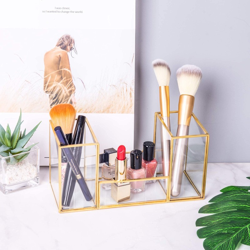 Feyarl Makeup Brush Case, Brush Stand, Cosmetic Brush Holder, Brush