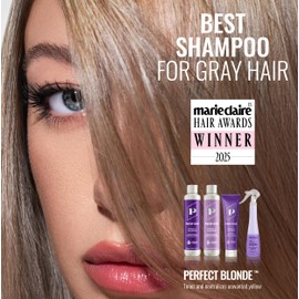 Pravana The Perfect Blonde Purple Toning Shampoo | Neutralizes Brassy, Yellow Tones | For Color-Treated Hair | Chromasilk Enhances Shine & Protection | Vegan, Paraben & Sulfate Free | 33 Fl Oz