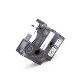 vhbw Label Tape Cassette Compatible with Dymo Rhino 4200, 5200, 6000, ILP 219 Label Printer, Black on White, Heat Shrink Sleeve Cassette, 12mm