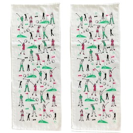 Plus One Towel, Sports Cheering Towel, Golf, 2 Pieces, Approx. 13.4 x 35.0 x 0.08 inches (34 x 89 x 0.2 cm) (1 Sheet), Made in Japan, White