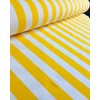 Yellow White Striped Fabric - Stripes Curtain Upholstery Material 140cm