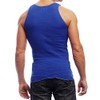 GO SOFTWEAR Rib Tank Top (Medium, Cadet Blue)