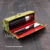 Motique Accessories Lime Lipstick Case with Brocade Design