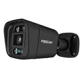 Foscam V5EP 5MP POE Surveillance Camera with Built-in Headlight and Alarm Siren, Detection of Persons and Vehicles, Night Vision, Two-Way Audio, P2P Function, IP66 Waterproof (Black)