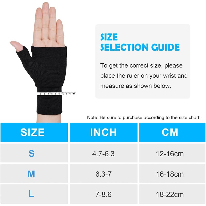 AOOWU Wrist and Thumb Support, 2 Pcs Compression Wrist Thumb