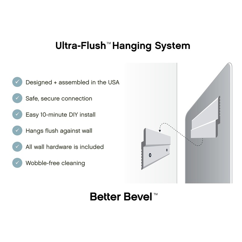 Better Bevel Frameless Rectangle Mirror | 30" x 36" Bathroom