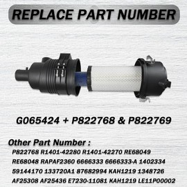 G065424 P822768 & P822769 Air Cleaner with Filters Compatible with Donaldson FPG Radialseal, Air Filter Housing Cap