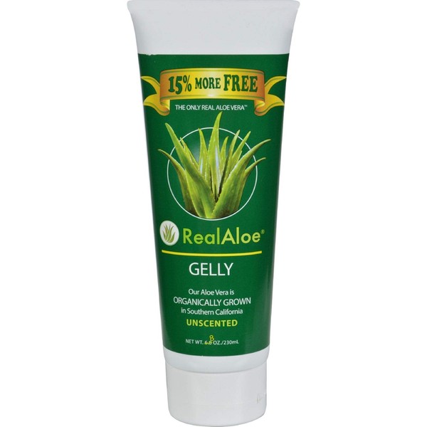 Real Aloe - Organically Grown Aloe Vera Gelly Unscented - 6.8 oz.