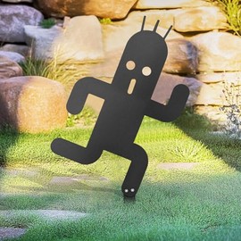 Enrichoice Cactuar Metal Cactus Yard Art Iconic Game Inspired Yard Art, Durable Iron Design for Lawn and Outdoor Decor(Black)