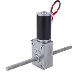 24V Dual Shaft Metal Gearbox Turbo Worm Speed Reduction Gear Motor M8 Screw17