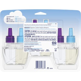 Febreze Plug in Air Fresheners, Mediterranean Lavender, Odor Eliminator for Strong Odor, 3600 Hour Supply, Scented Oil Refill (3 Count)