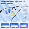 M.A.K 3pcs Reading Glasses Men, Metal Blue Light Blocking Readers,