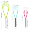 Webake Silicone Flat Whisk Set of 3, Heat Resistant Kitchen