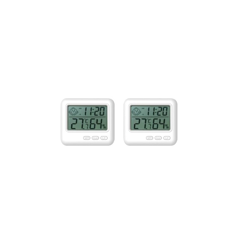 Digital Thermometer, Stylish, Hygrometer, High Precision, Thermo-Hygrometer, Clock, Accurate, Outdoor,