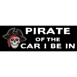 Brian Bula Pirate of the Car I Be In Magnet Large 3x9 Bumper Sticker Size Funny Caribbean