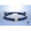 Pulsera Lapislázuli Acero Inoxidable