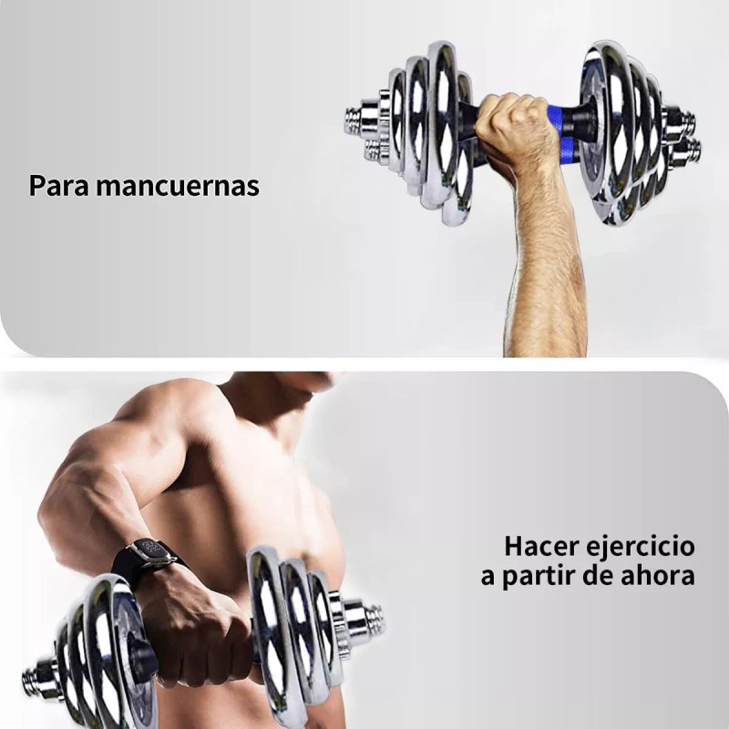 Foünd Sports Kit De Mancuernas Pesas Con Barra Discos Ejercicio