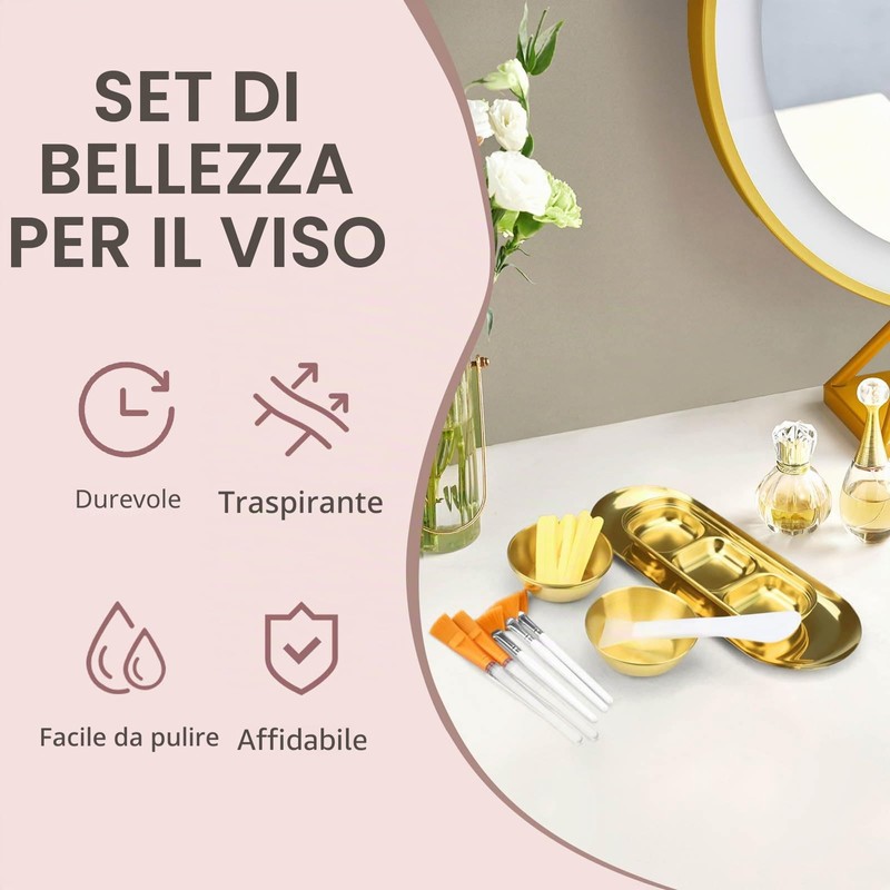 Set di 24 ciotole e pennelli per il viso per