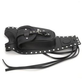 Motorcycle Fuel Tank Bag Gas Tank Pad Cover Artificial Leather Fit for XLX1000 XL1200X XLH883,Black