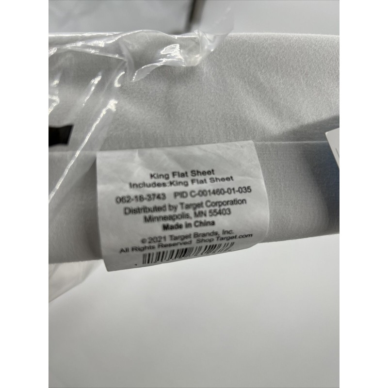 Room Essentials King Size White Microfiber Flat Sheet by Room