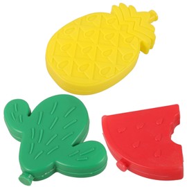 Ciieeo Large Ice Pack for Coolers, 3pcs Tropical Pineapple Watermelon Cactus Shaped Freezer Packs Reusable Dry Ice Cooler Tote Bags for Bento Shipping Car