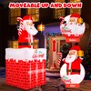 10 FT Christmas Inflatables, Santa Claus in The Chimney Up