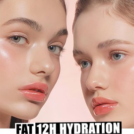Aceite para labios de 8 colores, brillo de labios, aceite hidratante para labios con cabezal de pincel grande, transparente, nutritivo, de larga duración, reparador, aclarador de líneas de labios