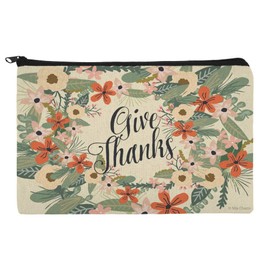 Give Thanks Thankfulness Thank You Makeup Cosmetic Bag Organizer Pouch