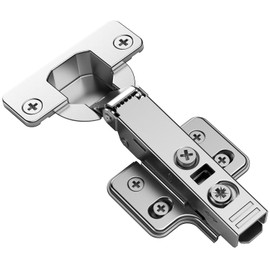 Kimdot 2 Pieces Full Overlay Frameless Soft Close Kitchen Cabinet Hinge 35mm Cup 105 Degree Adjustable Clip-On Three Way Self-Closing European Concealed Door Hinge Matching Screw for Easy Installation