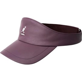 Kangol Faux Leather Visor - Deep Plum / 1SFM One Size Fits Most