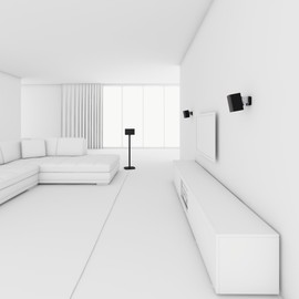 Vogel's SOUND 3200 universal speaker wall mount 5 kg, suitable for Denon Home 150, black (1x)