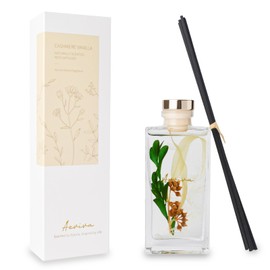 Aeviva Flower Reed Diffuser Set, 5 oz Cashmere Vanilla Scent Diffuser with Sticks, Home Fragrance Scented Oil Reed Diffusers for Home, Bathroom, Decor & Gift