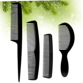 FRCOLOR 8pcs Hair Cutting Comb Set Lightweight Plastic Haircut Accessories for Men and Women Durable Black Hair Shearing Supplies for Home Bang Trimming and Salon Use