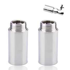 Tap Extension 1/2 Inch x 70 mm, 1/2 Inch Female x 1/2 Inch External Thread, DN15 Thread Extension, 70 mm Stainless Steel Extension Fitting, Connection Extension for Heating and Drinking Water