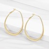 Lightweight Oval Hoop Earrings for Women - 14K Gold Plated,