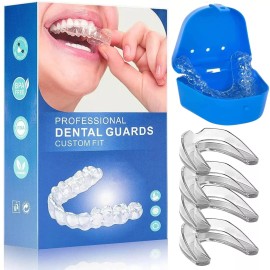 Paeceioni Custom Fit Mouth Guard for Teeth Grinding and Clenching Night Guard 4 Pcs
