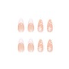 Enppode White Press on Nails Medium Nails for Women with