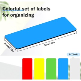 Neuytiky Pack of 100 Magnetic Strips Writeable, 80 x 30 mm Magnetic Signs for Labelling, Wipeable Magnetic Signs for Labelling, Writeable Magnets for Whiteboard, Magnetic Wall and Fridge