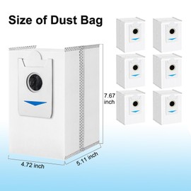 6-Pack Replacement Vacuum Dust Bags Compatible with ECOVACS DEEBOT X2 Omni/X2/X2 PRO/DEX86 Robot Vacuum Cleaners- 3L Capacity