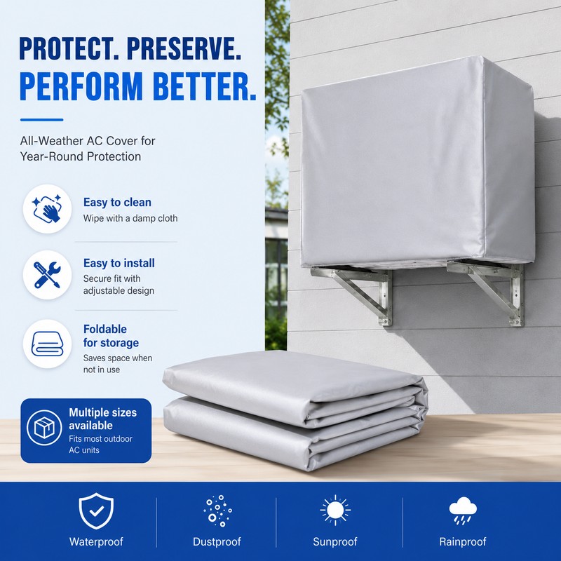 Outdoor Air Conditioner Cover for Weather Protection – Waterproof Polyester