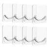 8 Pack Adhesive Curtain Rod Holders, No Drilling Shower Curtain